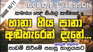 GCE O/L Haana Heeya Pana adaharen dane | හානා හීය පානා අඬහැරෙන් දැනේ… | Grade 10/11 Sinhala