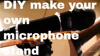 How to make your own microphone stand at home in 5 minutes DIY(adjustable)