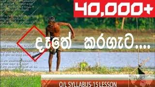 DATHE KARAGATA GCE-O/L sinhalalesson | දෑතේ කරගැට සිඹ සනසන්නට…15වන පාඩම | පාඩම් කිරීමේ පහසු තාලයකට