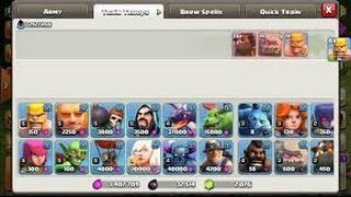 HOW TO TRAIN DRAGON/PEKKA/GOLEM/WIZARD OR ANY TROOP IN 5S IN CLASH OF CLANS