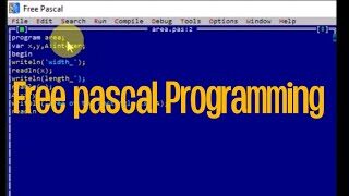 area calculating basic program in free pascal