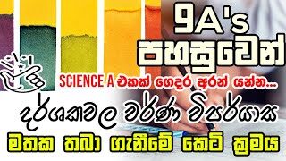 O/L Science විද්‍යාව | දර්ශක වල වර්ණ විපර්යාස මතක තබා ගැනීමේ පහසුම ක්‍රමය!!!